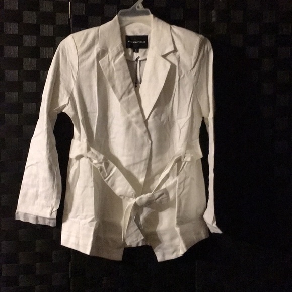Women's Long Sleeve Wrap Blazer White S or M NWT - Picture 4 of 10